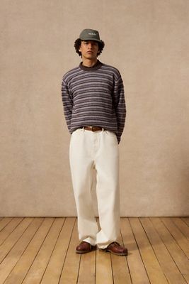 Loom Brown & Lilac Stripe Jumper