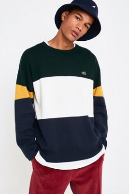 lacoste colour block jumper