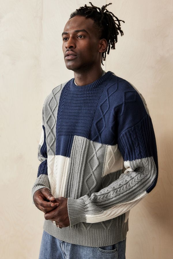 Slide View: 1: BDG Mixed Cable knit Jumper