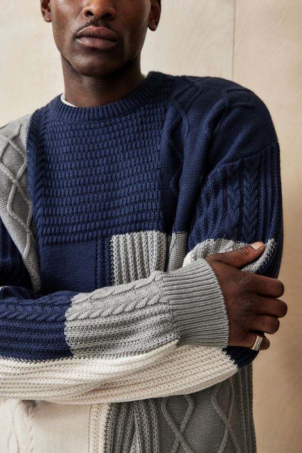 Slide View: 2: BDG Mixed Cable knit Jumper