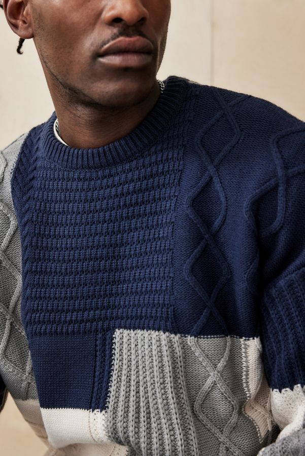 Slide View: 5: BDG Mixed Cable knit Jumper