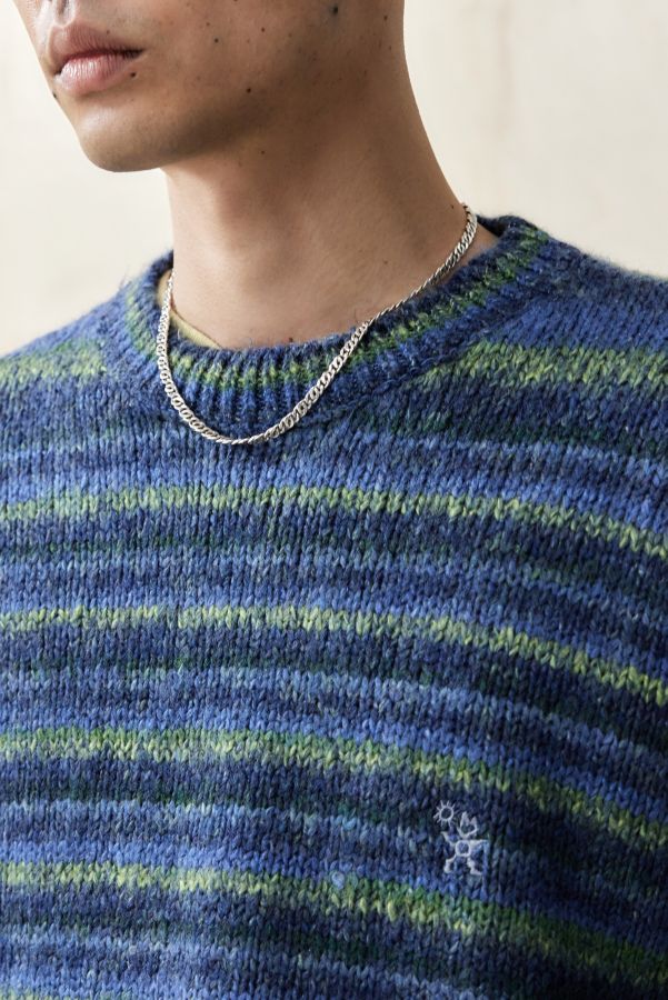 Slide View: 3: Ayker Blue Hollie Striped Knit Jumper