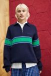 Thumbnail View 7: iets frans... Navy Panel Knit Polo Shirt