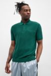 Thumbnail View 1: iets frans... Green Vertical Knit Polo Shirt