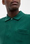 Thumbnail View 3: iets frans... Green Vertical Knit Polo Shirt