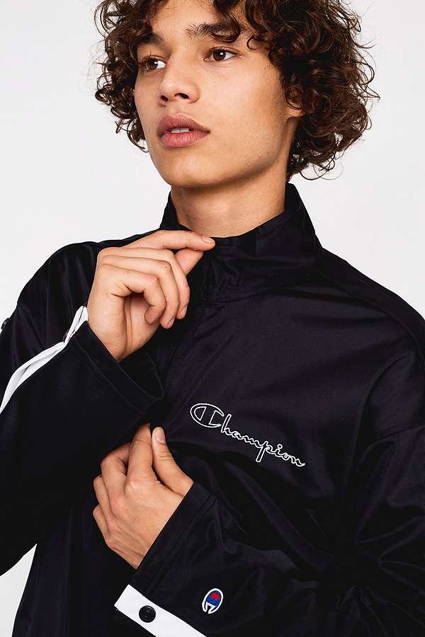 Champion Black Zip-Through Track Jacket | Urban Outfitters UK