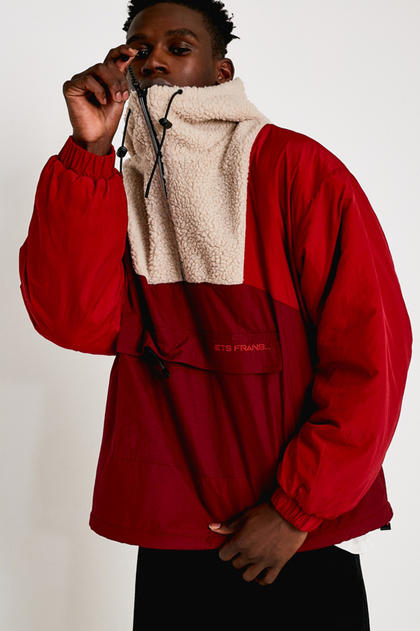 iets frans...Colourblock Borg Windbreaker Jacket | Urban Outfitters UK