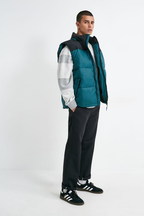 iets frans… Black and Teal Padded Gilet | Urban Outfitters UK