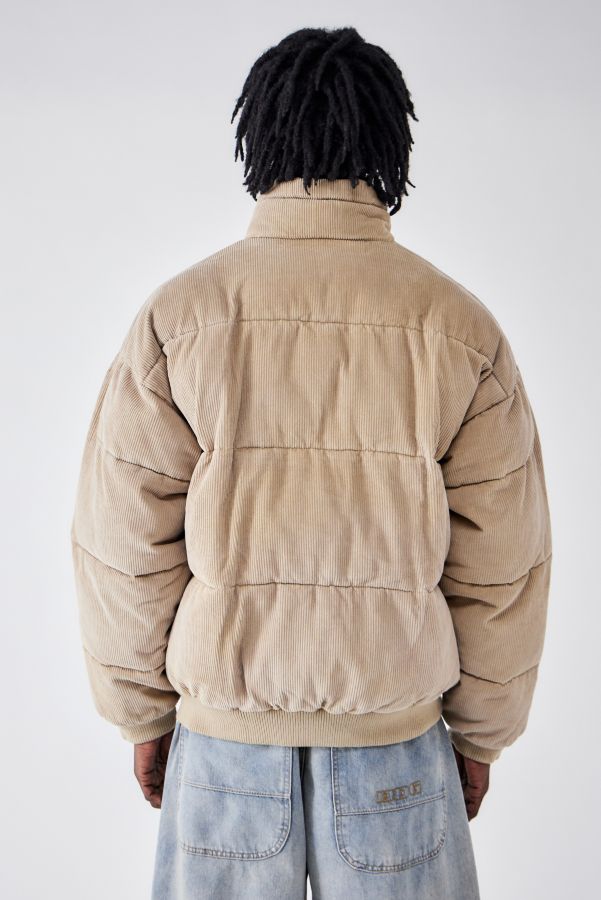 Slide View: 4: BDG Beige Cord Pufferjacke