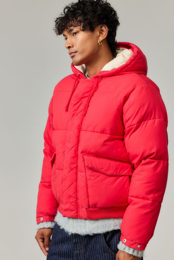 Slide View: 3: BDG Red Cotton Puffer Jacket