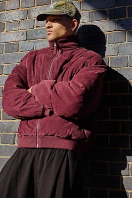 Chaqueta Acolchada de Pana Borgoña BDG