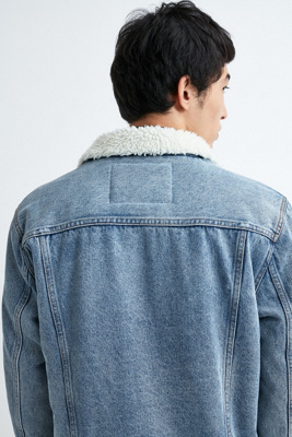 guess sherpa denim jacket