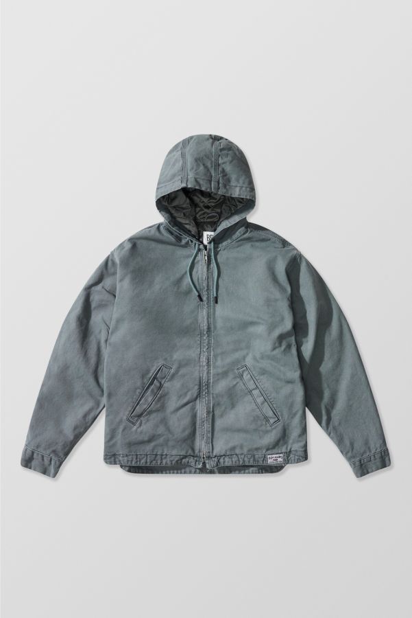 Slide View: 6: BDG Rex Petrol Canvas Skate Hoodie 