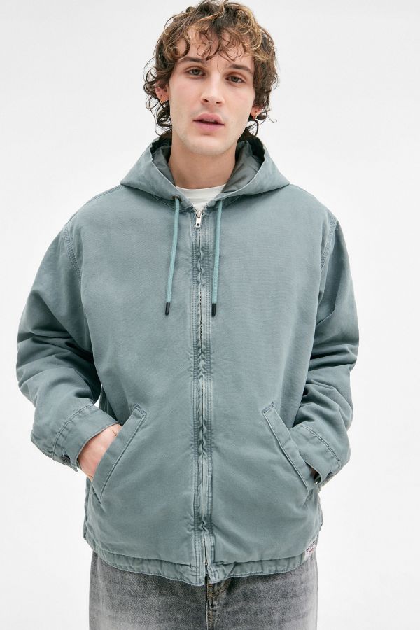 Slide View: 5: BDG Rex Petrol Canvas Skate Hoodie 