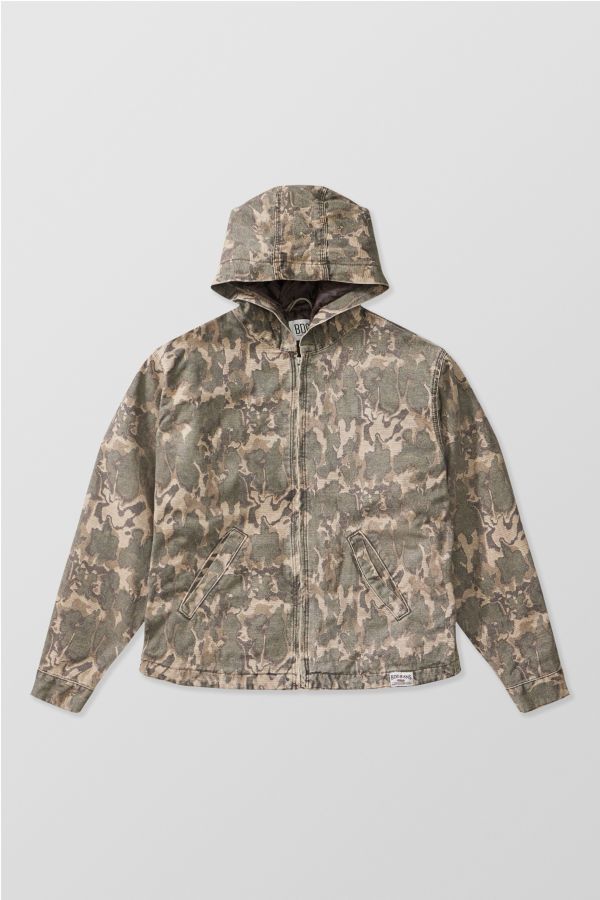 Slide View: 6: Sweat à capuche de skate en toile camouflage BDG Rex