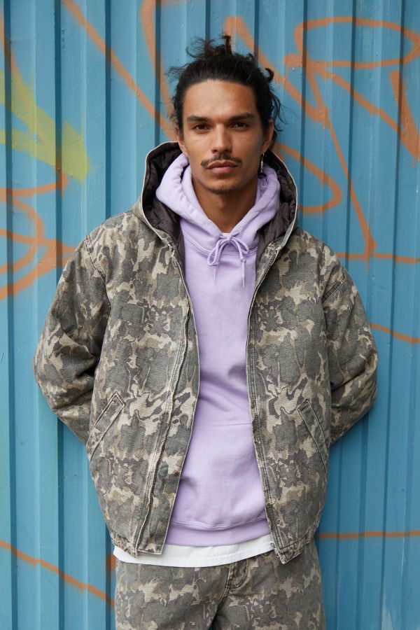 Slide View: 1: Sweat à capuche de skate en toile camouflage BDG Rex