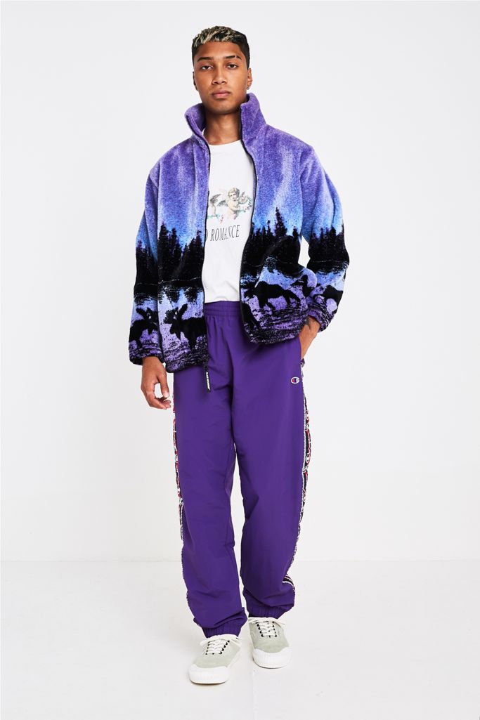 Black Mountain Apparel Fleecejacke „Twilight Moose“ in Lila Urban