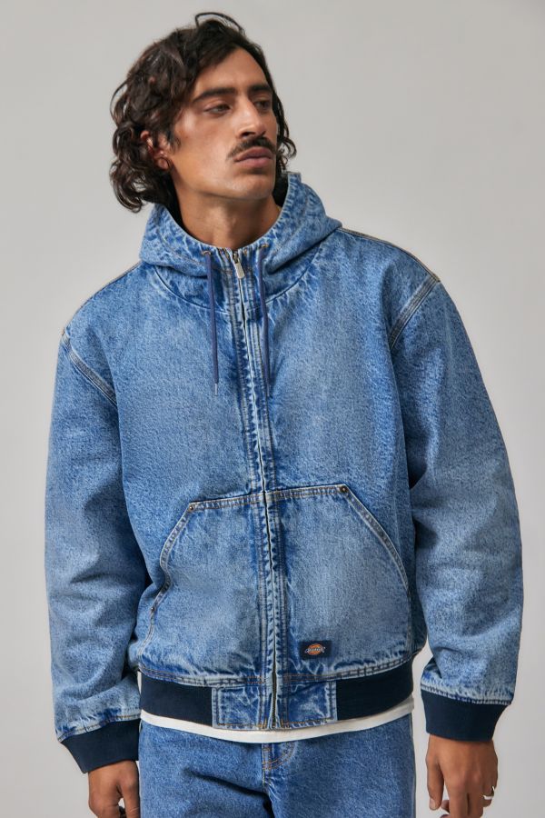 Slide View: 1: Dickies Rinse Hooded Denim Jacket