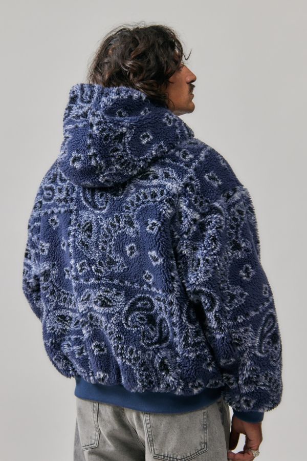 Slide View: 4: Sweat à capuche en polaire Paisley BDG