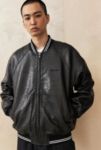 Thumbnail View 5: iets frans... Faux Leather Sports Varsity Bomber Jacket