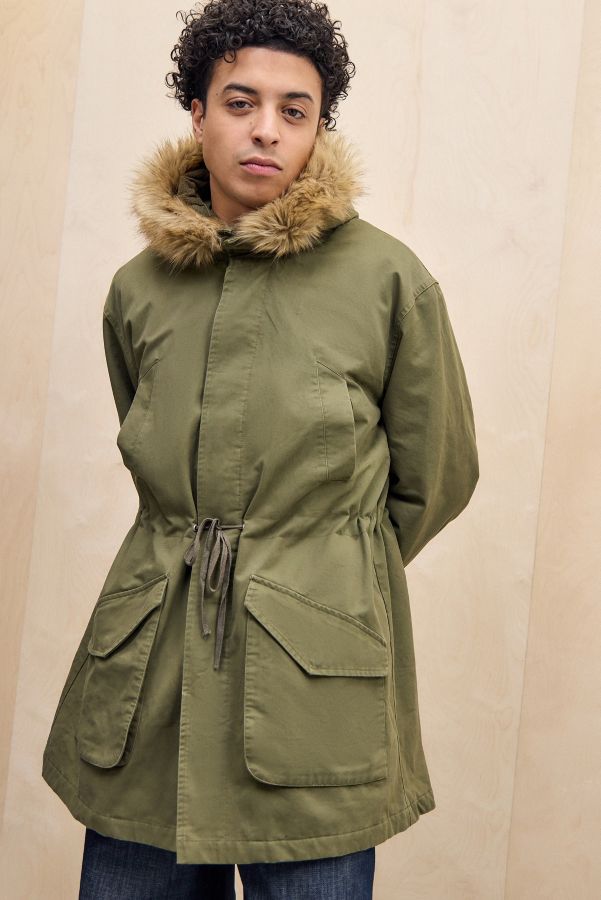 Vista diapositiva: 2: BDG Green Faux Fur Hood Parka