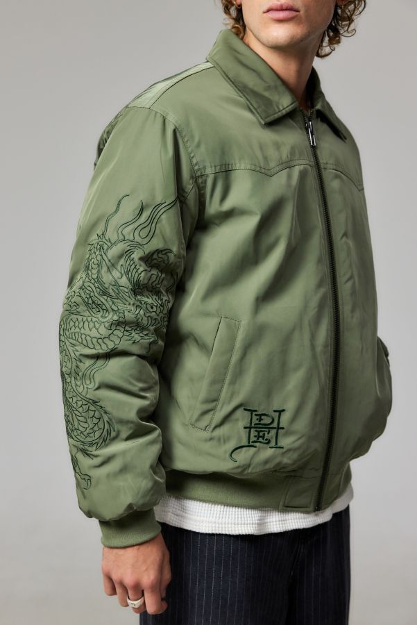 Slide View: 2: Ed Hardy UO Exklusiv Grüne Bomberjacke