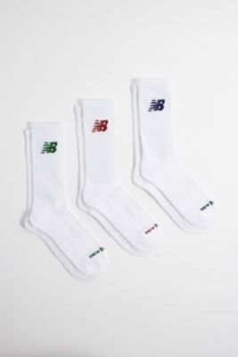 New Balance Logo Weiße Socken 3er-Pack