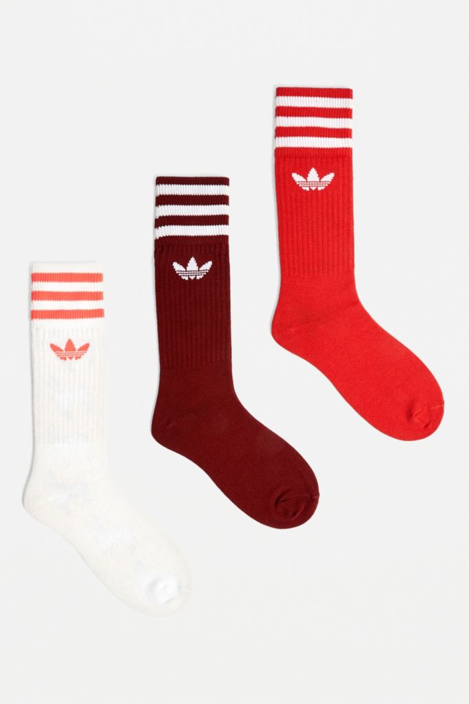 adidas Red Crew Socks 3-Pack | Urban Outfitters UK