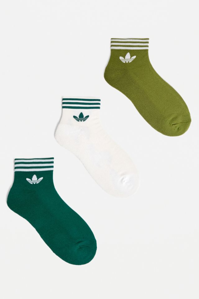 adidas Green Ankle Socks 3-Pack | Urban Outfitters UK