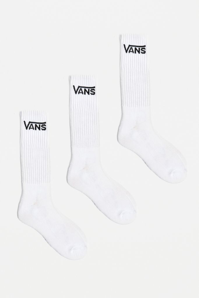 Vans Classic White Crew Socks 3-Pack | Urban Outfitters UK