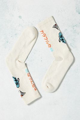 UO Koi Fish Ribbed Knit Socks 