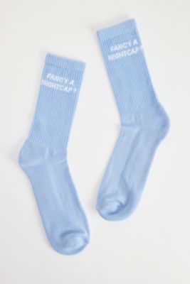 UO Bleu Fantaisie Un Bonnet de Nuit Chaussettes