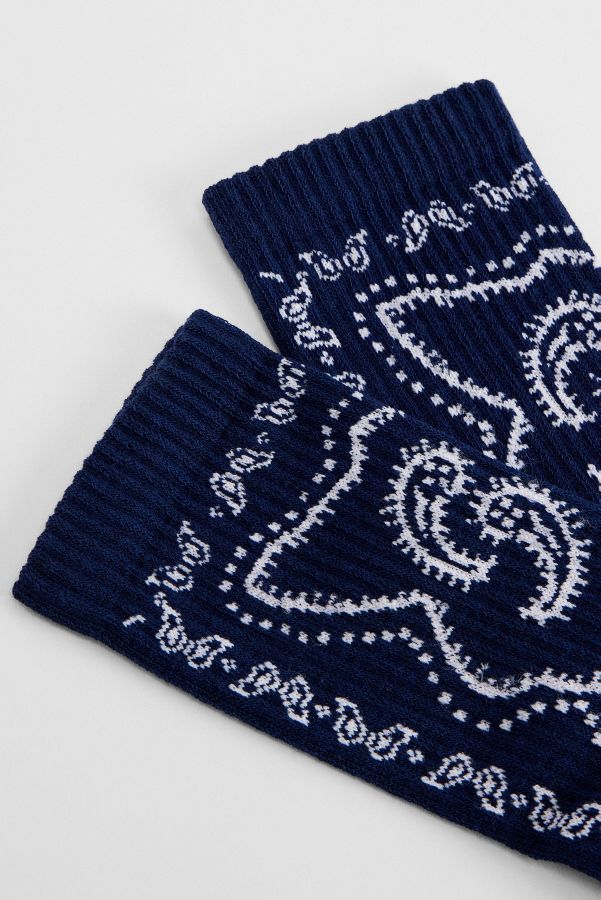 Slide View: 2: Chaussettes bandana bleu marine UO