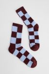 Thumbnail View 1: Chaussettes à damier bleu et marron UO