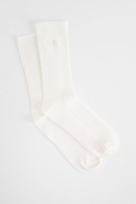 Chaussettes côtelées blanches Loom