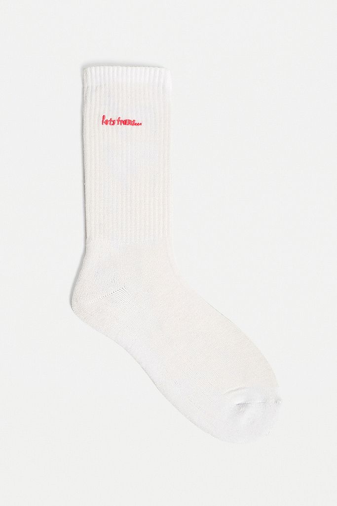 iets frans… White + Pink Logo Sport Socks | Urban Outfitters UK