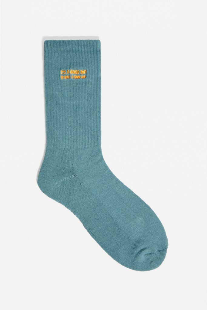 UO Good Day Teal Socks 1-Pack | Urban Outfitters UK