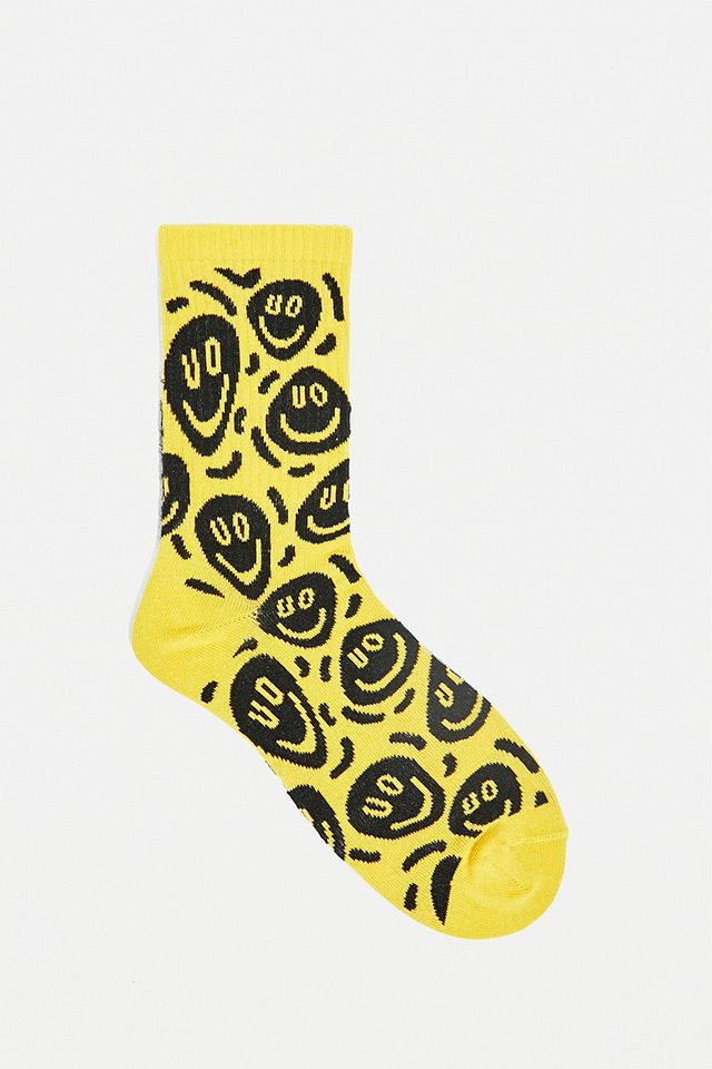 urbanoutfitters.com | UO Yellow Smile Print Socks