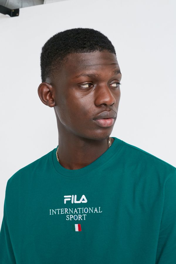 Fila Penny Dark Teal T Shirt Urban Outfitters Uk