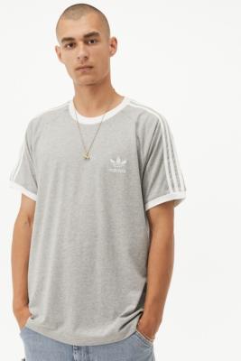 adidas Essential Grey 3-Stripe T-Shirt | Urban Outfitters UK