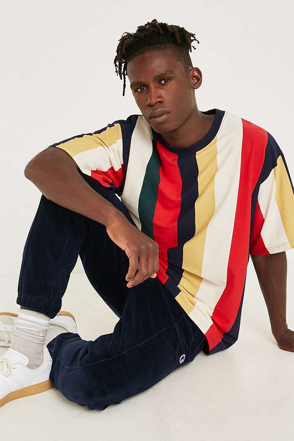 UO Multi-Striped Vertical T-Shirt | Urban Outfitters UK