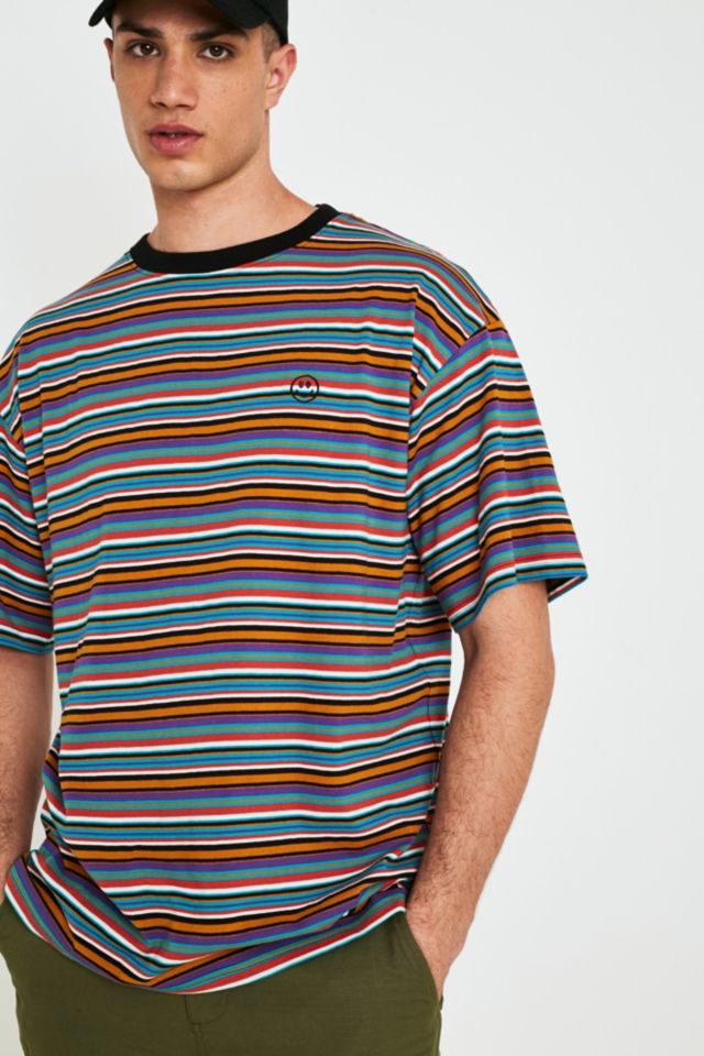 UO Multi-Colour Micro-Stripe T-Shirt | Urban Outfitters UK