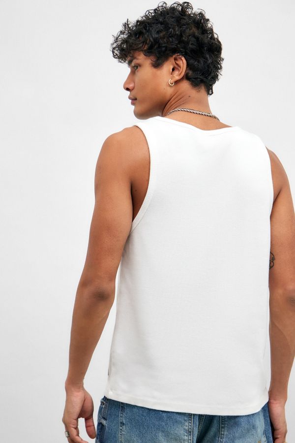 Slide View: 5: BDG Recycled White Ribbed Vest 