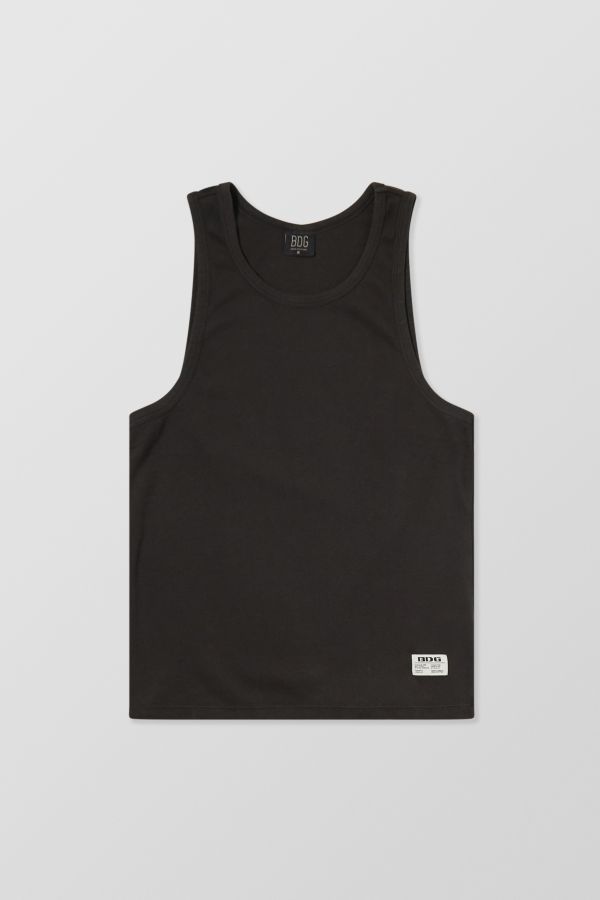 Slide View: 5: BDG Recycled Black Ribbed Vest