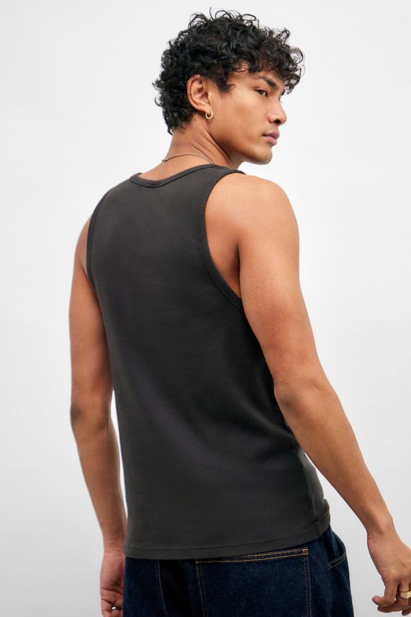 Slide View: 4: BDG Recycled Black Ribbed Vest