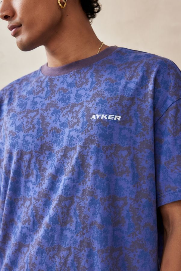 Slide View: 2: Ayker Blue Camouflage T-Shirt