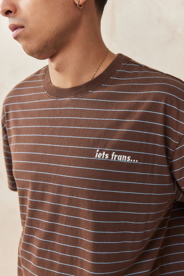 Slide View: 3: iets frans... Brown Stripe T-Shirt