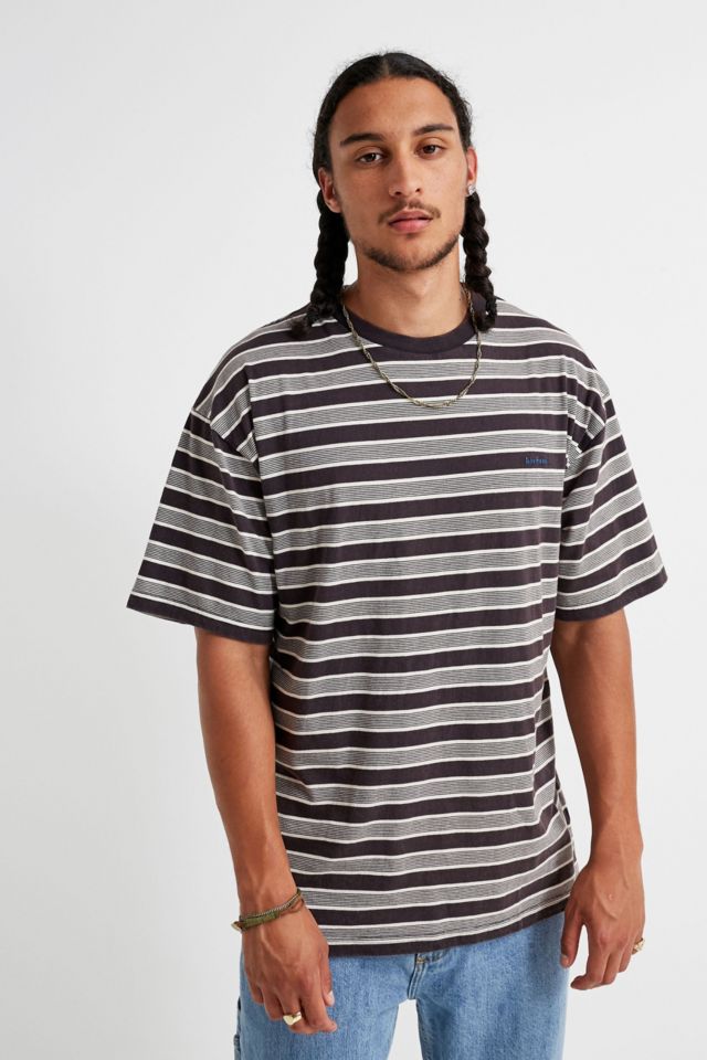 UO Black and Ecru Authentic Stripe T-Shirt | Urban Outfitters UK