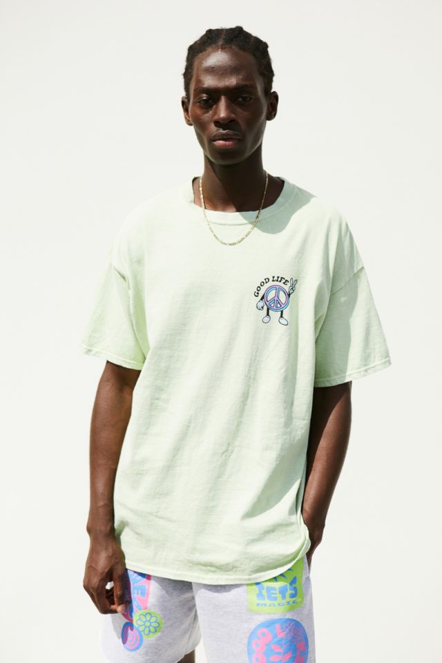 UO Lime Good Life T-Shirt | Urban Outfitters UK