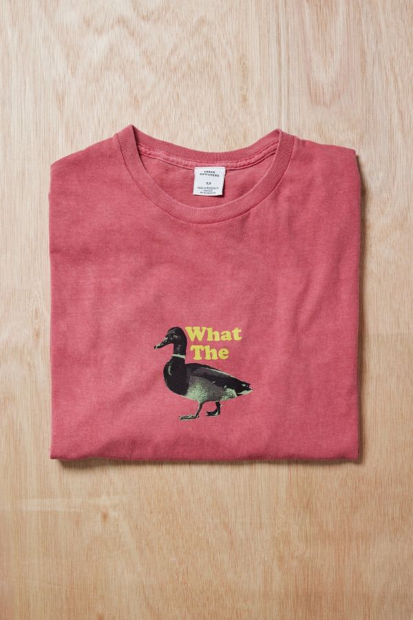 Slide View: 5: UO Red What The Duck T-Shirt 